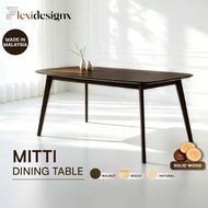 Flexidesignx MITTI Dining Table Solid Wood 4-8 Seater 120 140 150cm Wooden Table Top