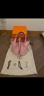 全新hermes picotin 18 3Q櫻花粉 菜籃子