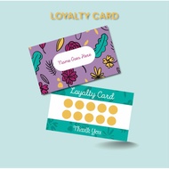 Loyalty Card custom printing business ivory 230gsm double side print