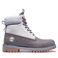 TIMBERLAND MEN'S PREMIUM 6-INCH WATERPROOF BOOTS Grey Nubuck/Light Grey A2QE5D97