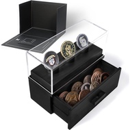 [instock] Challenge Coin Display Case – Wooden Challenge Coin Holder and Military Coin Display Case 