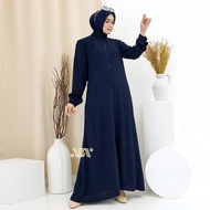 STANDAR-BIGSIZE | Nadia Gamis Polos Full Kancing Aktif Basic Abaya