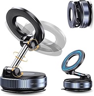 Praisol Car Phone Holder for Magsafe, 360° Adjustable Vacuum Magnetic Phone Mount with 3000gf Magnet