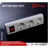 Broco 3-Pin Non-CP 15431 Socket + Switch Lamp