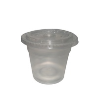 [100 pcs] Gelas Plastik 10oz | Gelas Cup Plastik Bening 10oz+Tutup
