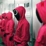 {TYUYIU} พร้อมส่ง 2021 ปลาหมึกเกมแจ็คเก็ตเครื่องแต่งกายสีแดง Jumpsuits ชุดหน้ากาก COS ปลอมตัวละครเกา