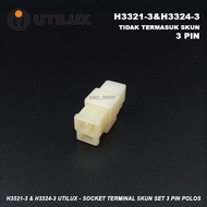 H3321-3 & H3324-3 Utilux - Socket Terminal 3 PinSkun Set POLOS
