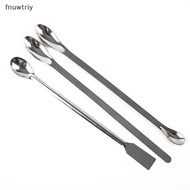 [fnuwtriy] 12Pcs Stainless Steel Lab Spoon Spatula Laboratory Sampling Spoon Mixing Spatula