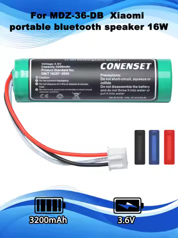 3.7V 3200mAh Replacement Battery For Xiaomi portable bluetooth speaker 16W Model MDZ-36-DB