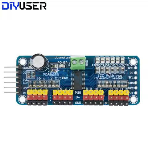 PCA9685PW 16 Channel 12-Bit PWM Servo Shield Driver I2C Interface PCA9685 Module For Raspberry Pi