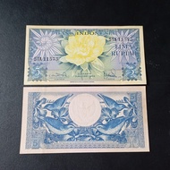 uang kertas kuno 5 rupiah seri bunga th 1959