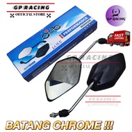 YAMAHA LC135 MIRROR CHROME SIDE MIRROR BACK MIRROR CERMIN SISI CHROME LC135 LC-135 "GP RACING"