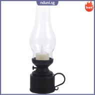 nduni  Chamber Oil Lamp Rustic Lantern Portable LED Candle Light Electronic Pillar Candles