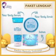 PAKET LENGKAP GLOWING BADAN 3 IN 1 KEDAS BEAUTY ORIGINAL BPOM LENGKAP SABUN BODY SERUM BODY SCRUB ASLI RESELLER RESMI TERMURAH