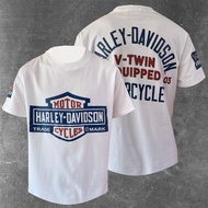 Harley Davidson White V-Twin 007 Tshirt