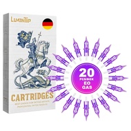 Jarum Katrij Tatu 20 Keping Pelapik Bulat 1005RL Jarum Tatu Pakai Pakai Dengan Bekalan Tatu Membran 