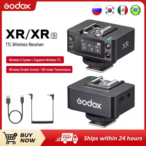 Godox XR-S/N/C 100m TTL 2.4GHz Wireless Receiver Hot Shoe On-Camera Flash Trigger for Sony Nikon Can