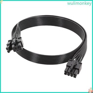 WU 8Pin to 6+2 Pin PCIE GPU Power Cable for Enhanceds GPU Power Connection