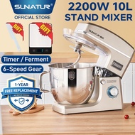 SUNATUR Heavy Duty Stand Mixer Commercial Dough Kneading Machine Multipurpose Large Capacity Baking 