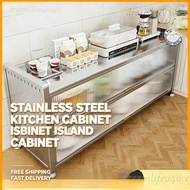 Stainless Steel Kitchen Cabinet Island Cabinet Expand Space Storage Cabinet yr