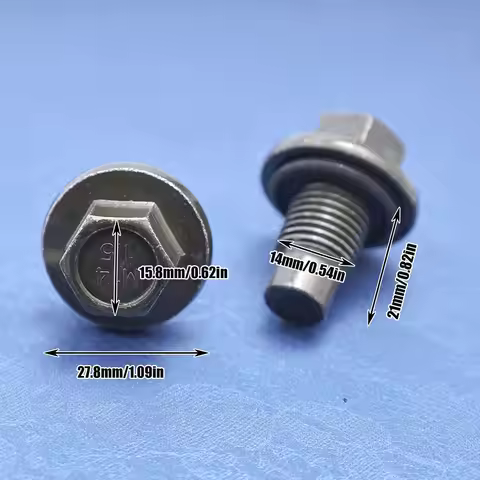F6TZ-6730BA M14x1.5mm Oil Pan Drain Plug Fastener With Rubber Washer For Ford F150 F250 F350 Mustang