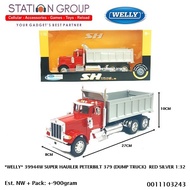 WELLY 39944W SUPER HAOILER PETERBILT 379 (DUMP TRUCK) RED SILVER 1-32
