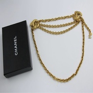 Chanel Vintage 81-85年鍍金左右小鳥粗鏈腰鏈
