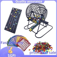 Deluxe Bingo Game Set with 6 Inch Bingo Cage, Bingo Master Board,75 Colored Balls , 50 Bingo Cards, 