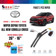 TOYOTA Wiper All New Corolla Cross Dual Car Windshield Wiper Fluid Free Wiper Fluid