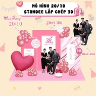 October 20 Decoration Model | 3D Assembled Standee Women's Gift