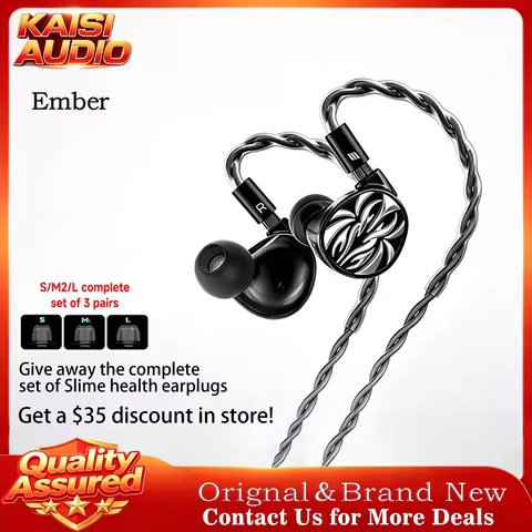 LETSHUOER Ember Limited 999 Pieces 14.8mm Planar Magnetic IEM Titanium In Ear Monitor Earphones Sing