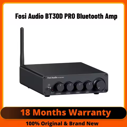 Fosi Audio Bluetooth Sound Power Amplifier 2.1 Channel Amp Audio Reciver for Speaker Subwoofer 165Wx