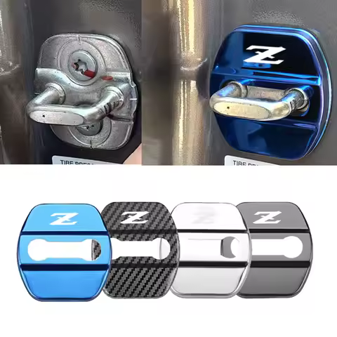4pcs Car Door Lock Buckle Protection Cover Anti-rust Waterproof for Nissan Z Z33 Z34 350Z 370Z Fairl