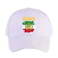 Topi Besbol Dewasa Lelaki dan Wanita dengan Bendera Iran Singa dan Matahari, Boleh Laras dengan Brim