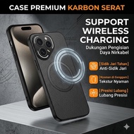 Raja CASE FOR TECHNO POVA 7 / 7 PRO / 7 ULTRA BACK COVER CARBON FIBER SLIM FIT CASE SUPPORT MAGSAFE 