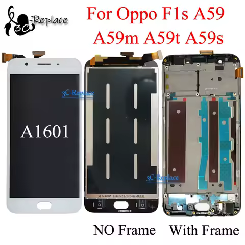 Black/White 5.5 inch For Oppo A59 A59m A59t A59s Oppo F1s A1601 LCD Display Touch Screen Digitizer A