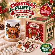 Christmas Fluffy Gift Exchange 7 Character Mug SeriesBLIND BOX