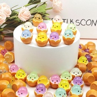 [SET 10Q] MINI BREAKED EGG CHICKEN TOY WITH REFLECTIVE, DECORATIVE