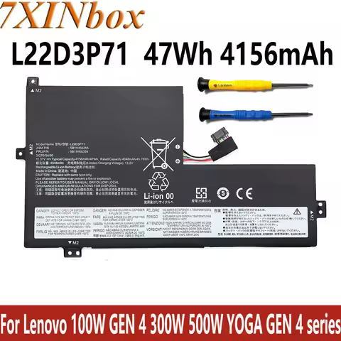 7XINbox L22D3P71 L22M3P71 L22C3P71 11.31V 47Wh 4156mAh Battery For Lenovo 100W GEN 4 300W 500W YOGA 