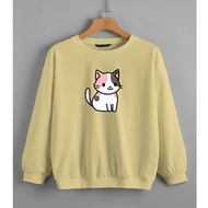 GET FASHION - BAJU SWEATER WANITA ATASAN CUTE CAT SWEATER DEWASA BRAND ANIME SWEATER HODDIE FASHION 
