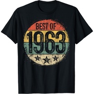 Men's cotton T-shirt Best Of 1963 62nd Birthday Gifts For Men Women 62 Year Old T-Shirt Fast Shippin