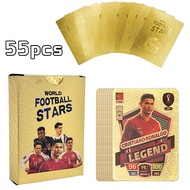 55Pcs/Box Football Cards Football Stars Gold Card Football collection card