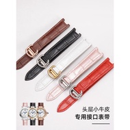 Suitable for Cartier PASHA PASHA Series Cowhide Genuine Leather Crocodile Pattern Folding Buckle Str