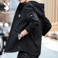 ☸◐◊Playboy musim bunga dan musim luruh jaket baru trend lelaki jaket kasual plus saiz lelaki jaket b