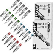 Wormhole Tattoo Cartridge Needles Long Taper 50pcs Assorted Disposable Tattoo Needle Cartridges Mixe