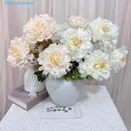 SEPTEMBER Simulation Peony Flowers, Exquisite Beautiful Artificial Flowers, Really Touch Silk Flowers Durable Fake Flower Home