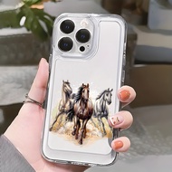 Suitable for iPhone15 XS Max 14Pro Max 7Plus 13 12Pro 11 Creative War Horse Painting All-Inclusive S