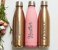 🎄 Christmas Gift 🌠Alskar® Personalised Gift Insulated Stainless Steel Water Bottle Tumbler Flask Thermol Bridesmaid Gift Groomsmen Gift Bridesmaid Gift Birthday Present Wedding Gift Goodie Bags Company Event Water Bottle Premium Quality