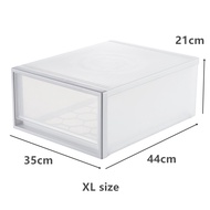COLOGO 🥇 33L Clothes Storage Box Transparent Drawer Storage Box Foldable Storage Organizer Box Home 