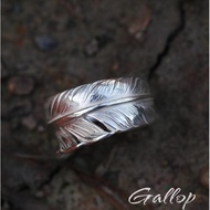Iron head Shop Takahashi Iron head goros Narrow Feather Ring Heavy Style All Handmade Silver Ring